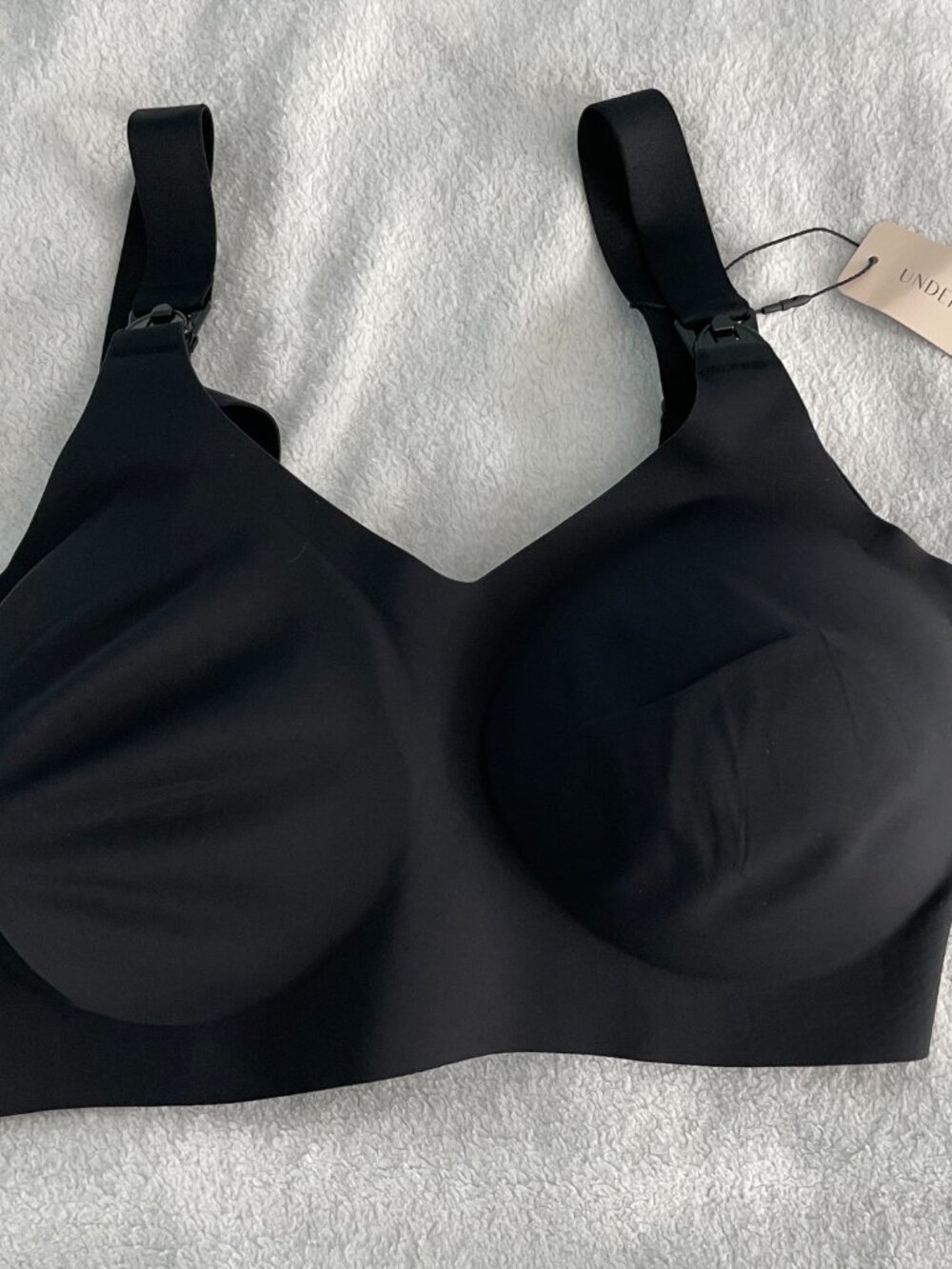 NWT Understance Soft Sculpt Wireless Nursing Bra Black Noir 32 DDD / G NEW